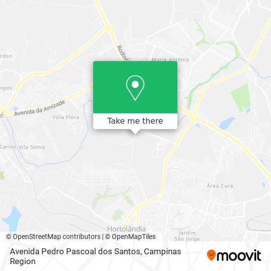 Mapa Avenida Pedro Pascoal dos Santos