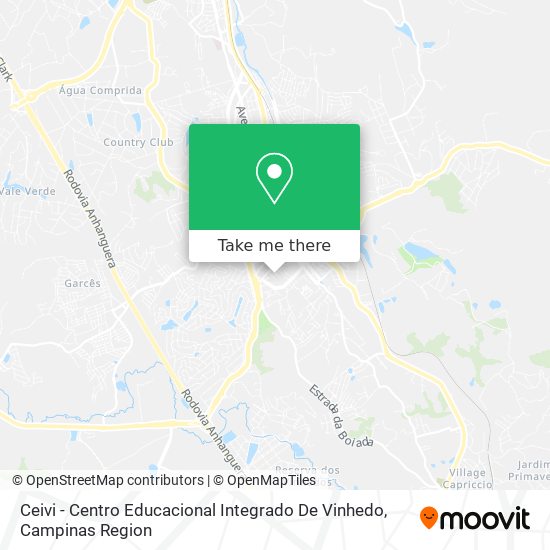 Mapa Ceivi - Centro Educacional Integrado De Vinhedo