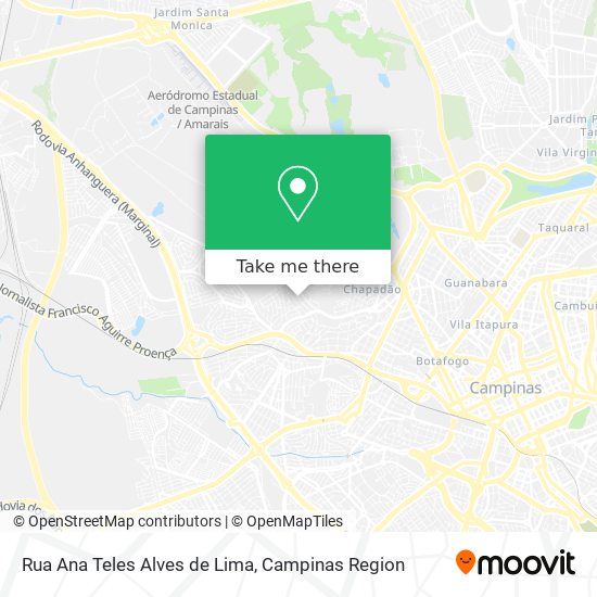 Mapa Rua Ana Teles Alves de Lima