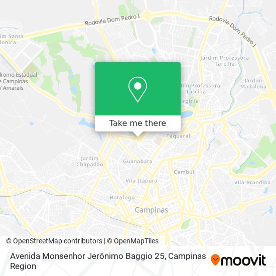 Avenida Monsenhor Jerônimo Baggio 25 map