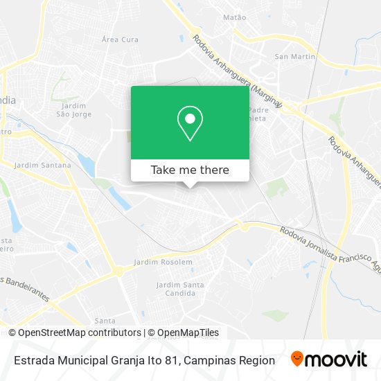 Mapa Estrada Municipal Granja Ito 81