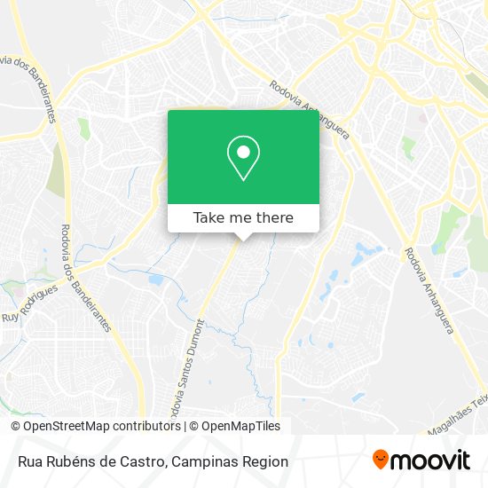 Mapa Rua Rubéns de Castro