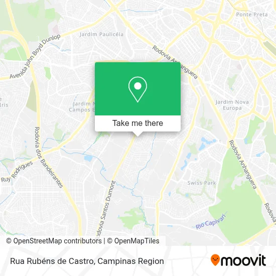 Rua Rubéns de Castro map
