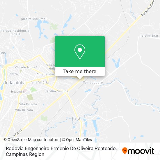 Mapa Rodovia Engenheiro Ermênio De Oliveira Penteado