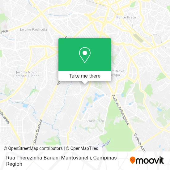 Rua Therezinha Bariani Mantovanelli map