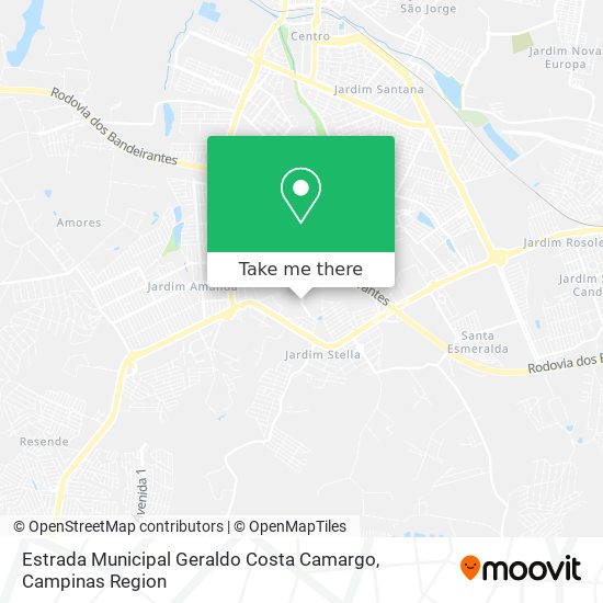 Estrada Municipal Geraldo Costa Camargo map