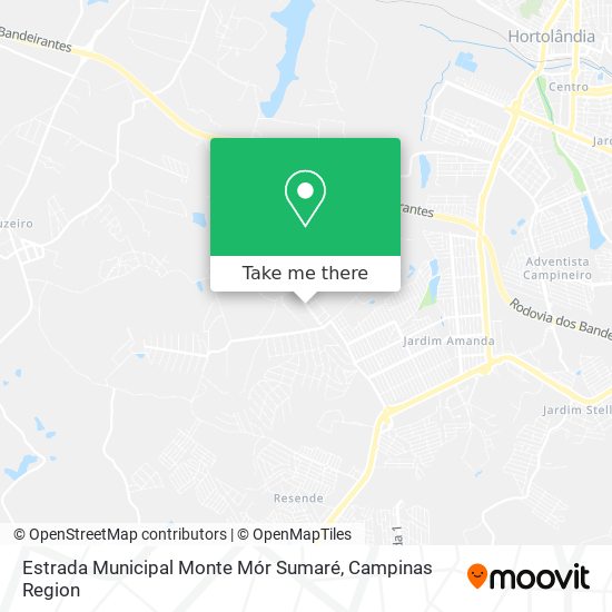 Estrada Municipal Monte Mór Sumaré map