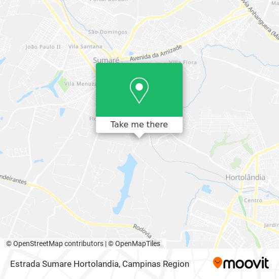 Estrada Sumare Hortolandia map