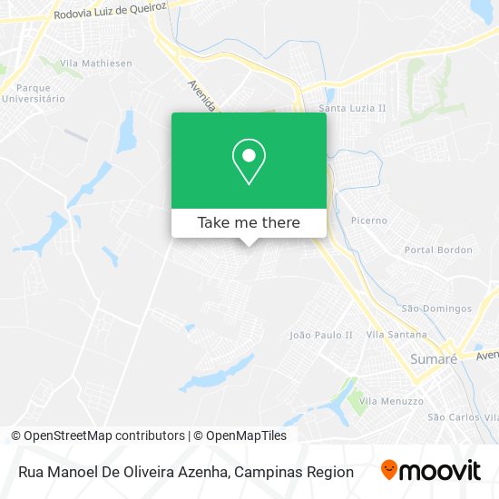 Mapa Rua Manoel De Oliveira Azenha