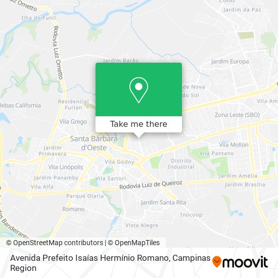 Mapa Avenida Prefeito Isaías Hermínio Romano