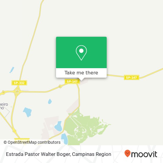 Mapa Estrada Pastor Walter Boger