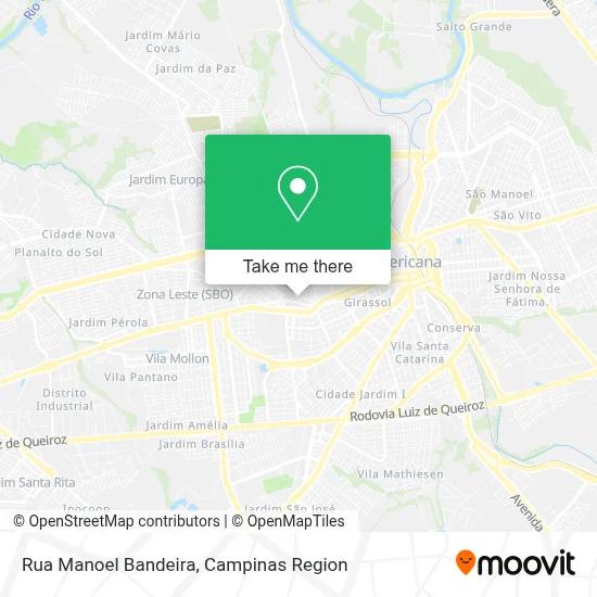 Rua Manoel Bandeira map