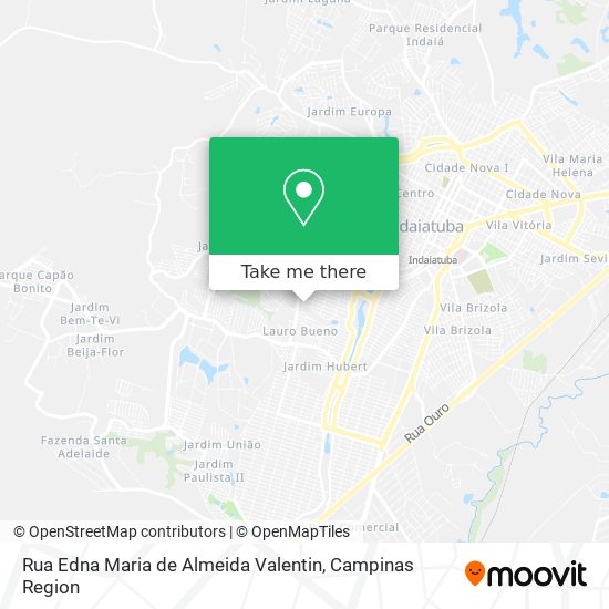 Mapa Rua Edna Maria de Almeida Valentin