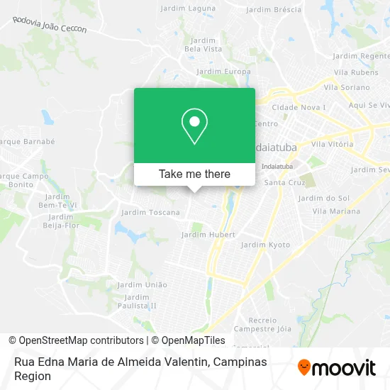 Rua Edna Maria de Almeida Valentin map