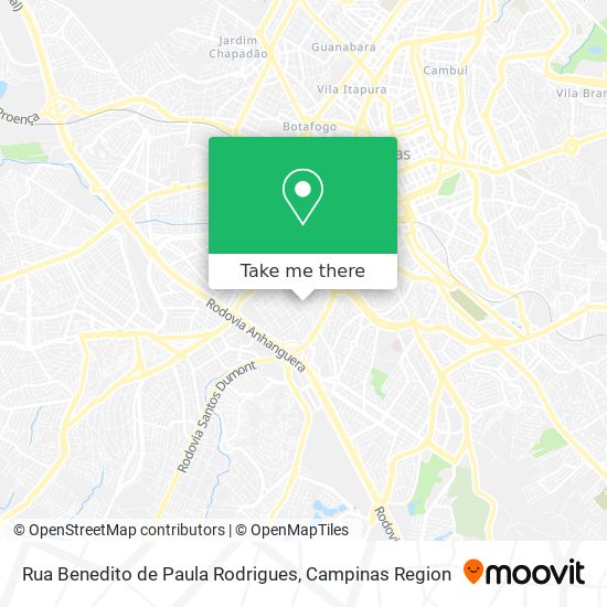 Mapa Rua Benedito de Paula Rodrigues