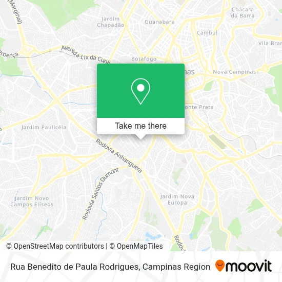 Rua Benedito de Paula Rodrigues map