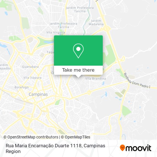 Mapa Rua Maria Encarnação Duarte 1118