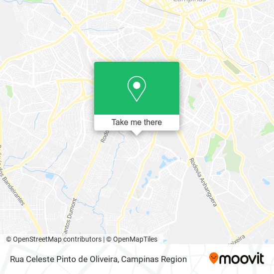 Mapa Rua Celeste Pinto de Oliveira