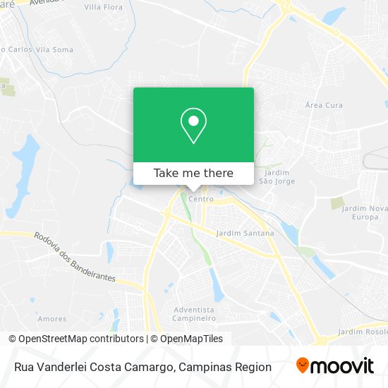 Rua Vanderlei Costa Camargo map