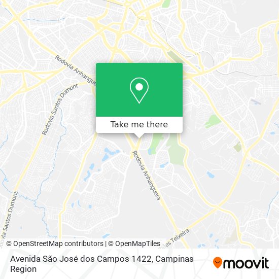 Avenida São José dos Campos 1422 map