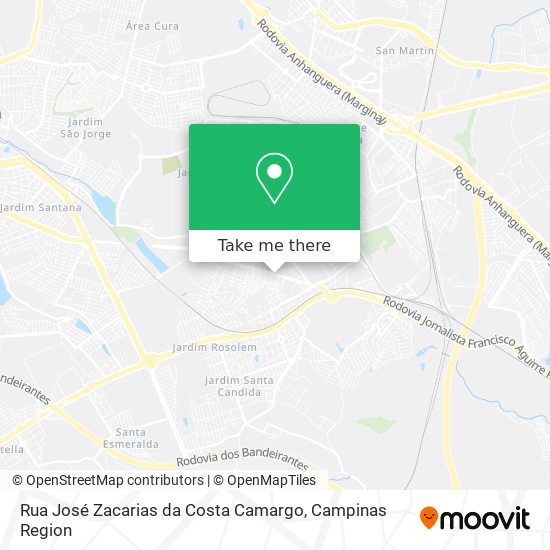 Mapa Rua José Zacarias da Costa Camargo