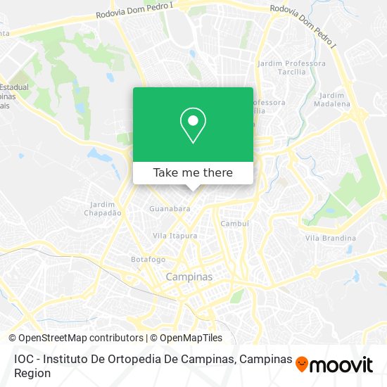 Mapa IOC - Instituto De Ortopedia De Campinas