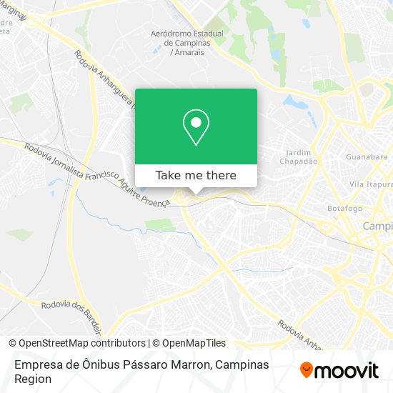 Empresa de Ônibus Pássaro Marron map