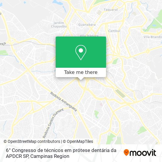 6° Congresso de técnicos em prótese dentária da APDCR SP map