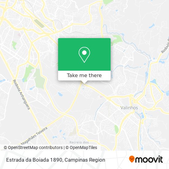 Estrada da Boiada 1890 map