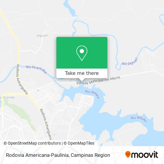 Rodovia Americana-Paulínia map