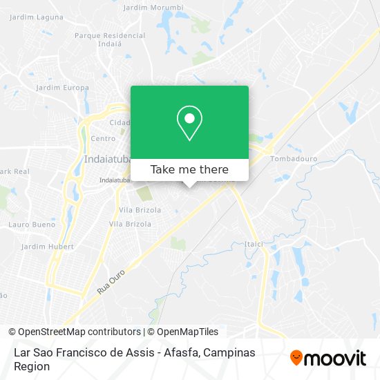 Mapa Lar Sao Francisco de Assis - Afasfa