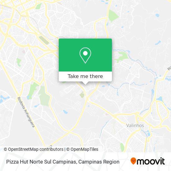 Pizza Hut Norte Sul Campinas map