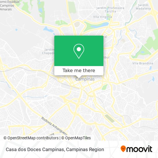 Mapa Casa dos Doces Campinas