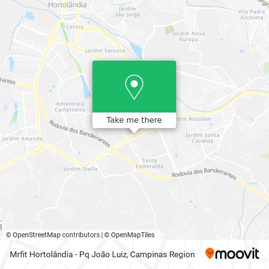 Mapa Mrfit Hortolândia - Pq João Luiz