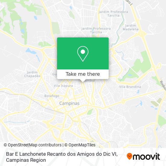 Mapa Bar E Lanchonete Recanto dos Amigos do Dic VI