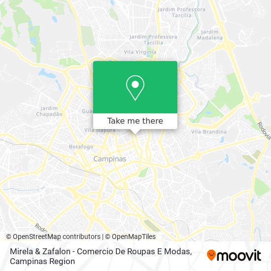 Mapa Mirela & Zafalon - Comercio De Roupas E Modas
