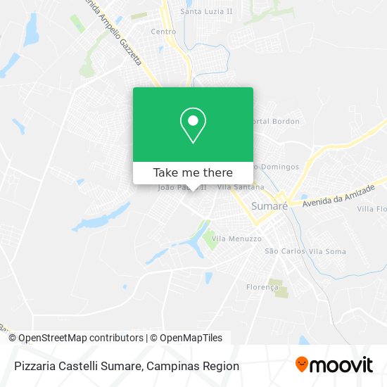 Pizzaria Castelli Sumare map