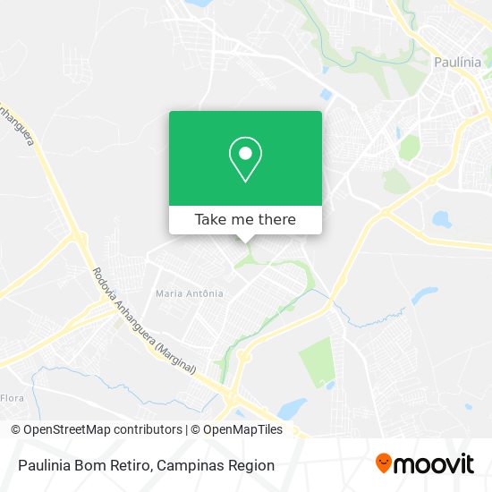 Paulinia Bom Retiro map