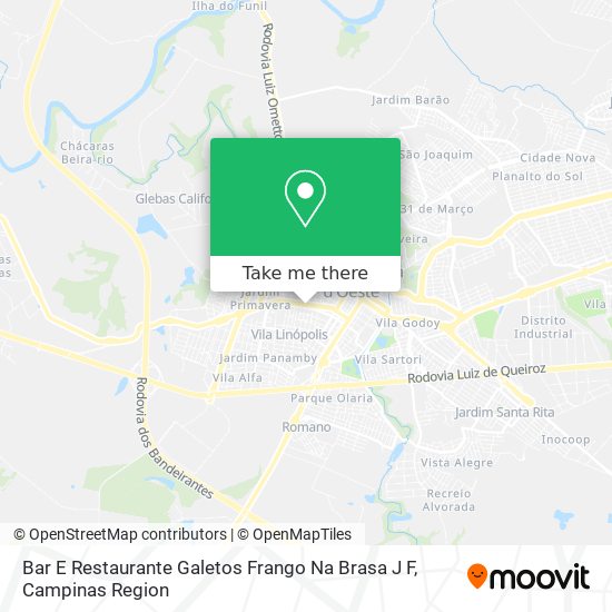 Mapa Bar E Restaurante Galetos Frango Na Brasa J F