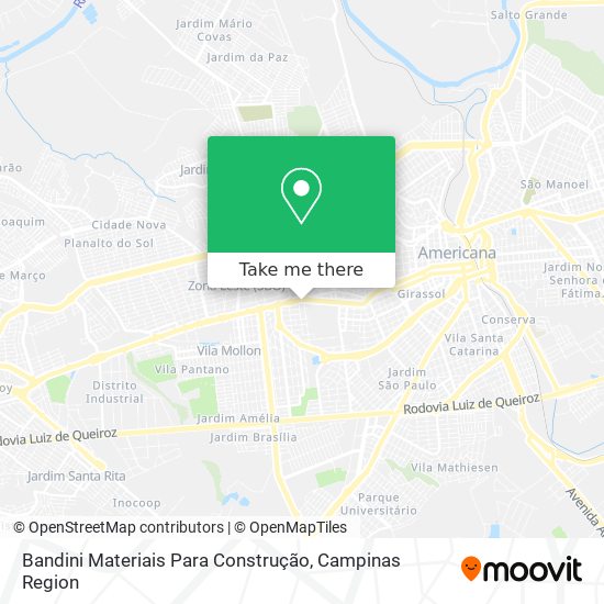 Mapa Bandini Materiais Para Construção