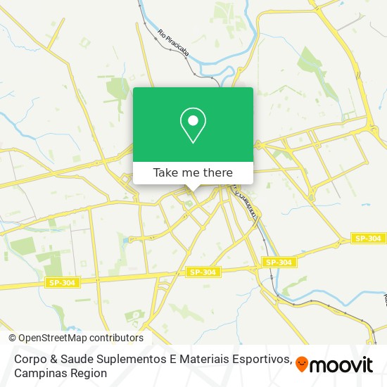 Corpo & Saude Suplementos E Materiais Esportivos map