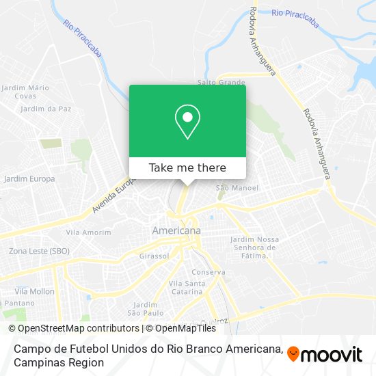 Campo de Futebol Unidos do Rio Branco Americana map
