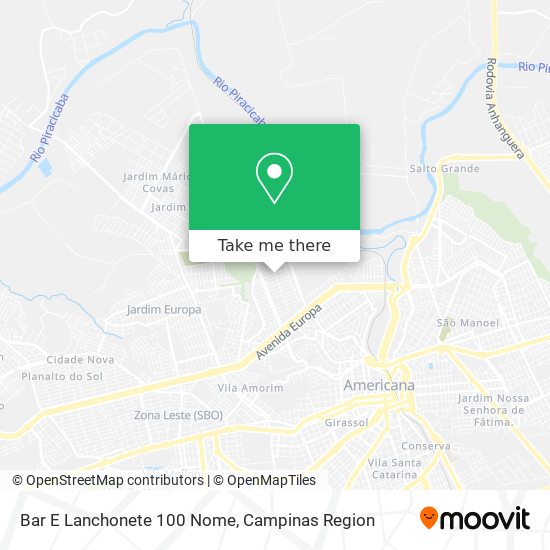 Bar E Lanchonete 100 Nome map