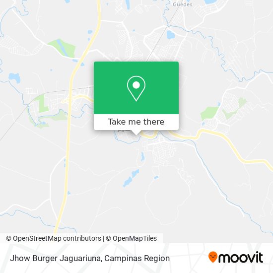 Jhow Burger Jaguariuna map