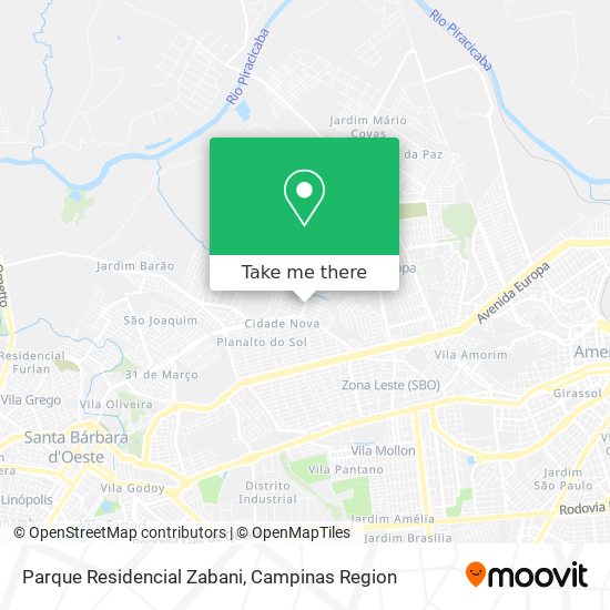 Mapa Parque Residencial Zabani