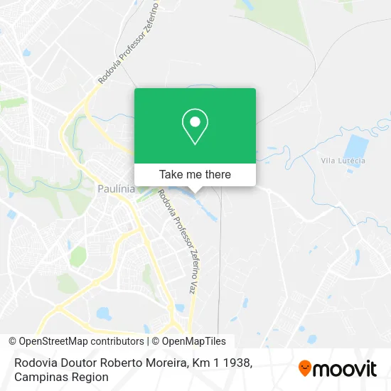 Rodovia Doutor Roberto Moreira, Km 1 1938 map