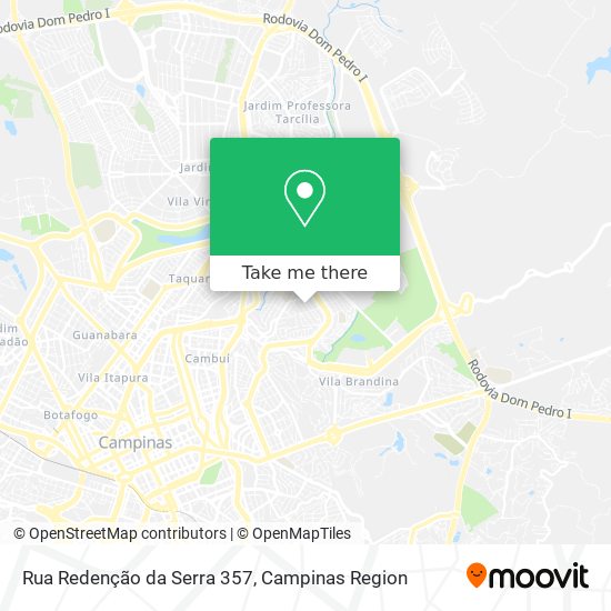 Mapa Rua Redenção da Serra 357