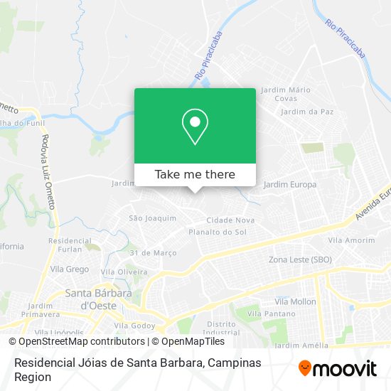 Residencial Jóias de Santa Barbara map