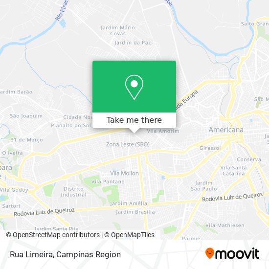 Rua Limeira map