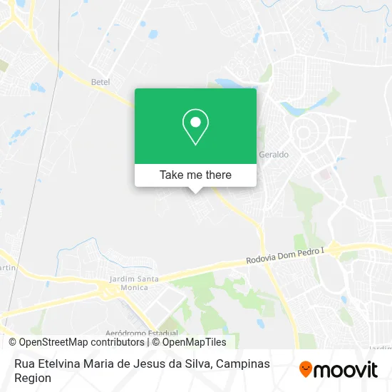 Rua Etelvina Maria de Jesus da Silva map